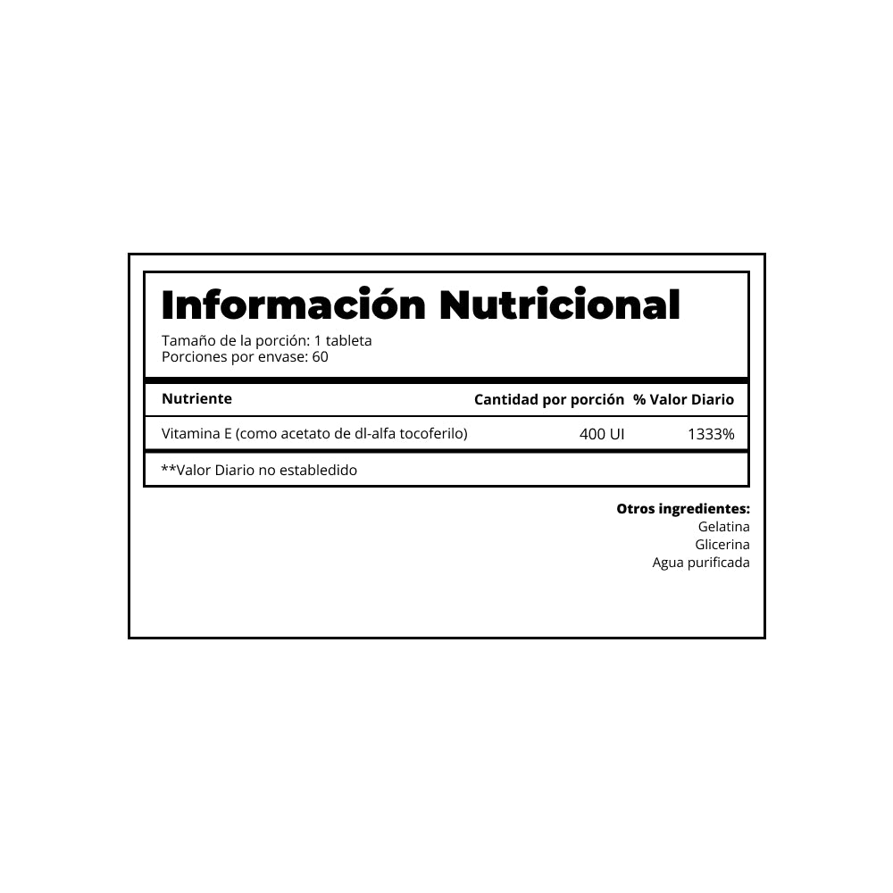 Vitamina E 400IU 60 Softgels