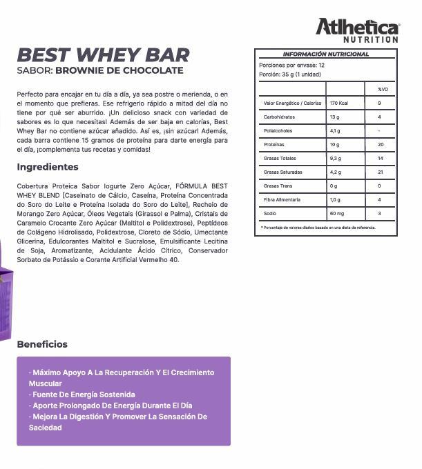 Best Whey bar 10 g - Brownie Chocolate
