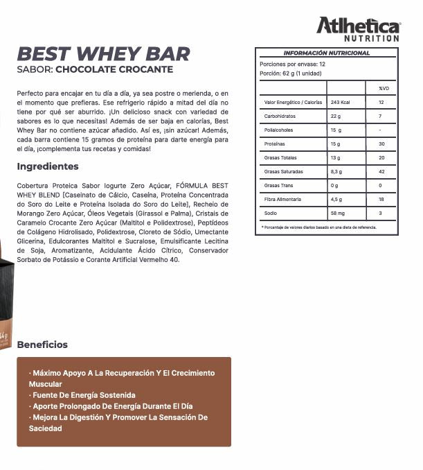 Best Whey bar 15g - Chocolate crocante