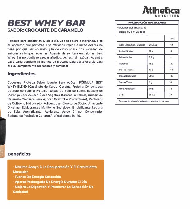 Best Whey bar 15g - Caramelo crocante