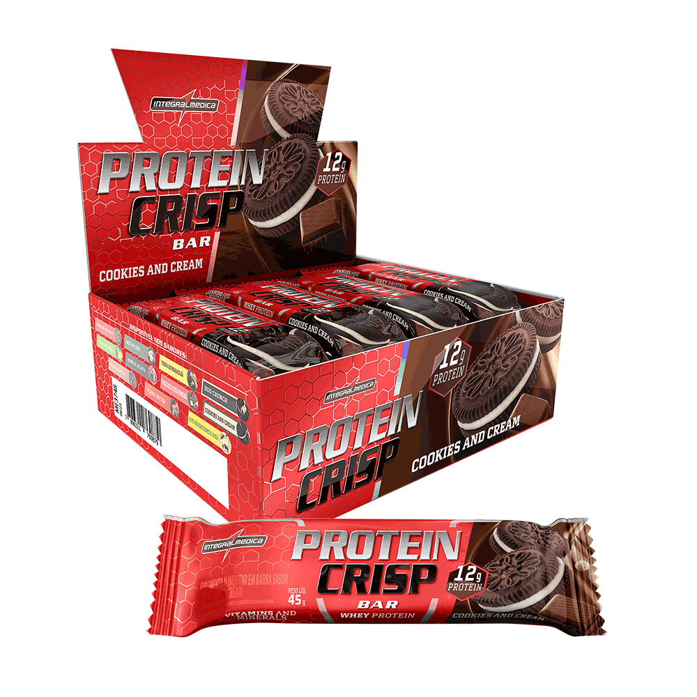 Protein Crisp Bar 12 und - Cookies and cream