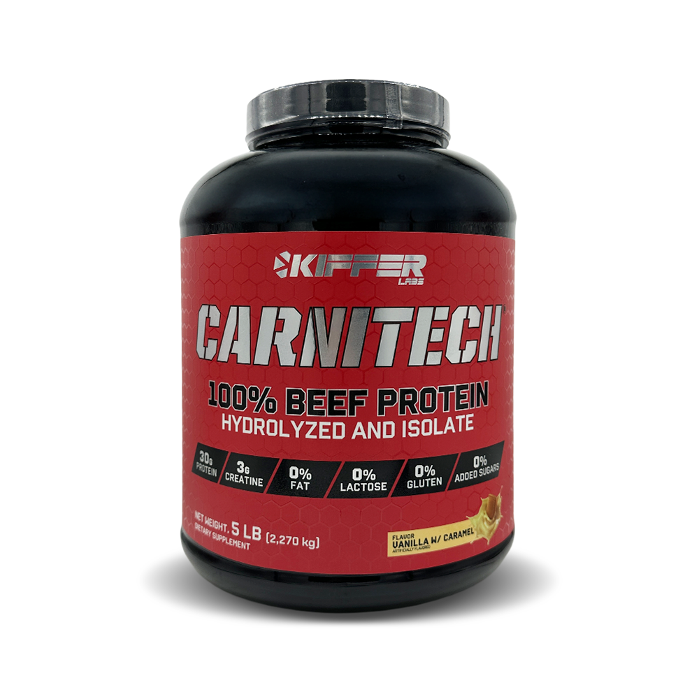 Carnitech 100% beef protein hydrolized and isolate 5.0 libras