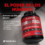 Carnitech 100% beef protein hydrolized and isolate 5.0 libras