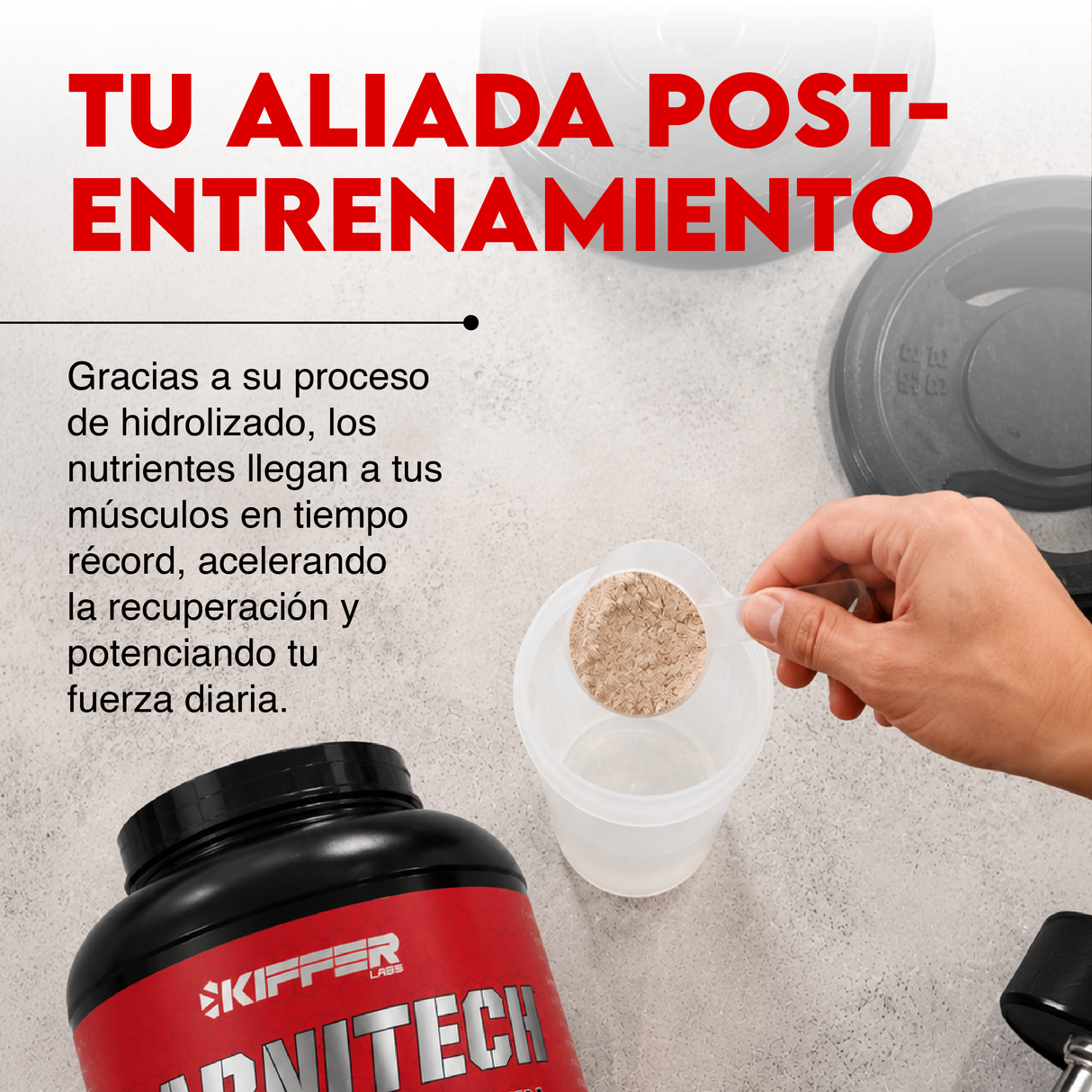 Carnitech 100% beef protein hydrolized and isolate 5.0 libras