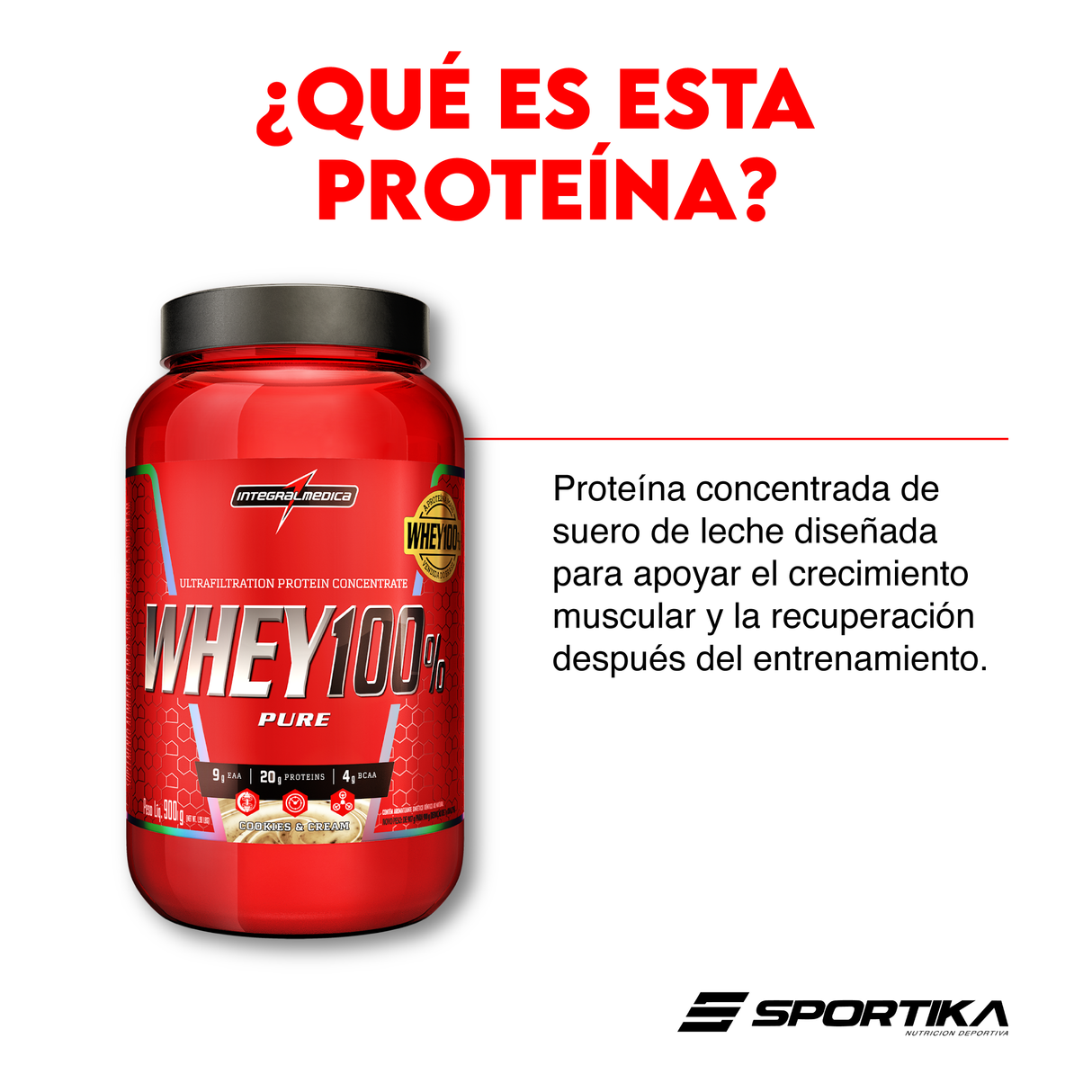 Whey 100% Protein Concentrado 2 libras
