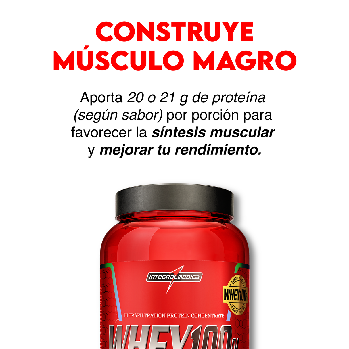 Whey 100% Protein Concentrado 2 libras
