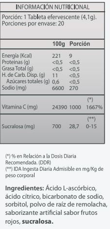 Vitamina C 1000mg Sabor Berries